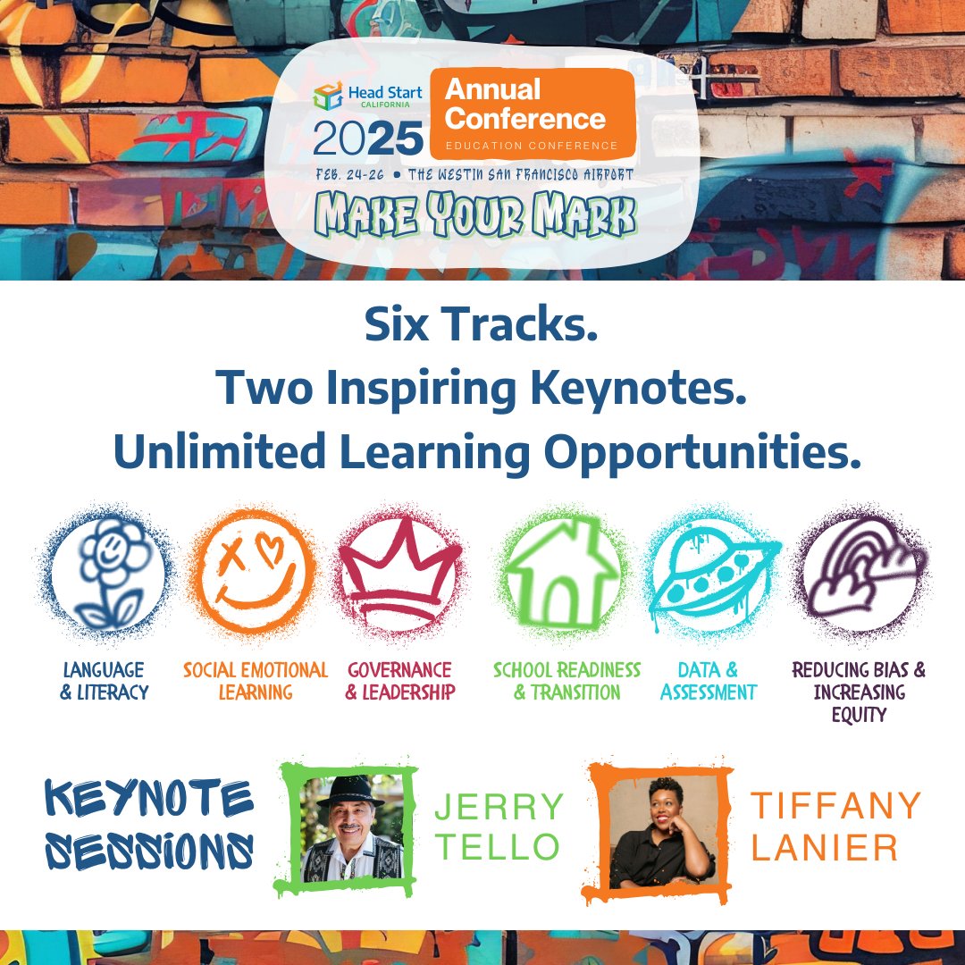 caheadstart's tweet photo. Sign up now for the HSC Annual Conference 2025! 

📅 Feb 24–26 at The Westin SF Airport. 6 tracks, 2 keynotes, hands-on workshops—fresh ideas to elevate your impact. 

✨ Register now, pay later! https://t.co/7Se4FtZDKF #HSCAnnualConference #HeadStart https://t.co/EHvzxXNjuu