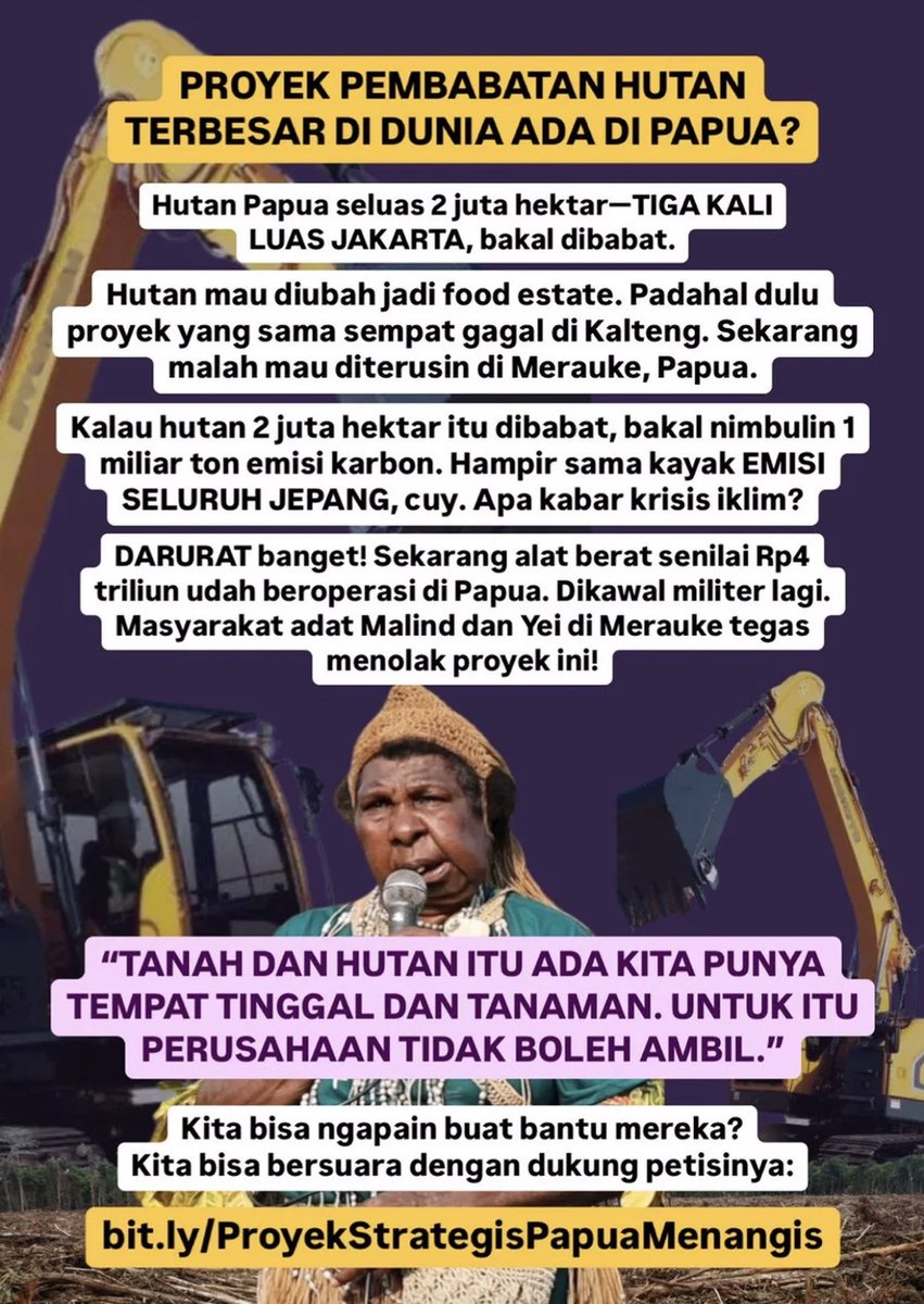 Temen2 mohon bantuannya untuk share, jangan lupakan saudara2 kita yang di papua karna ini juga darurat 🥹🙏🏻

Temen2 bisa bantu ikut sebarkan dan dukung petisinya chng.it/PVLR8qQk9r