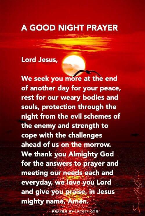 Evening prayer…
Shall we pray? 🙏 
In Jesus name…Amen ✝️🇺🇸
