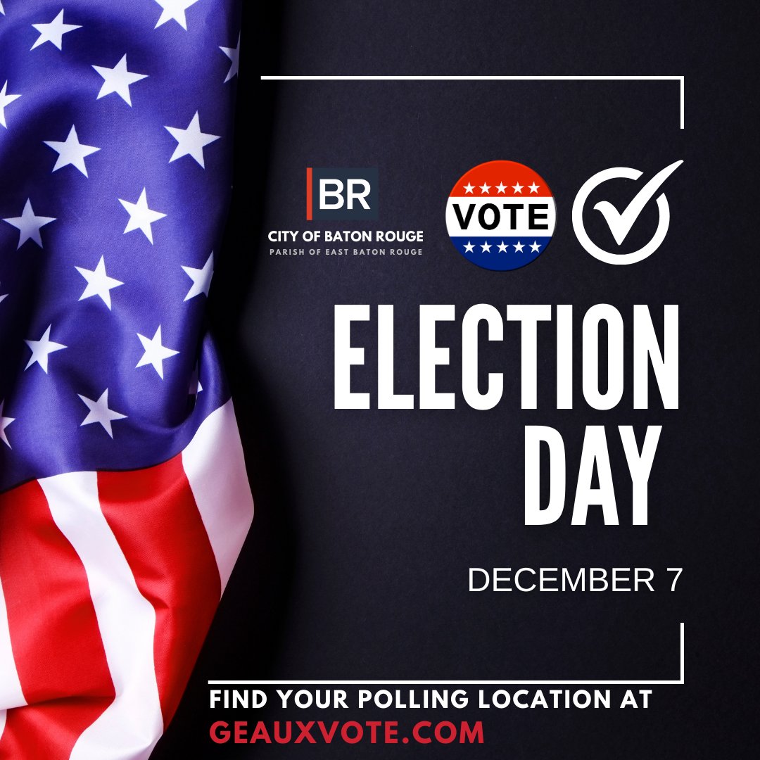 MayorBroome's tweet photo. Election Day is almost here! 🗳️ Don’t forget to cast your vote this Saturday, December 7. If you’re voting absentee, visit https://t.co/ScpBpNVyfB. Let’s make our voices heard! https://t.co/tpWLPea9O6