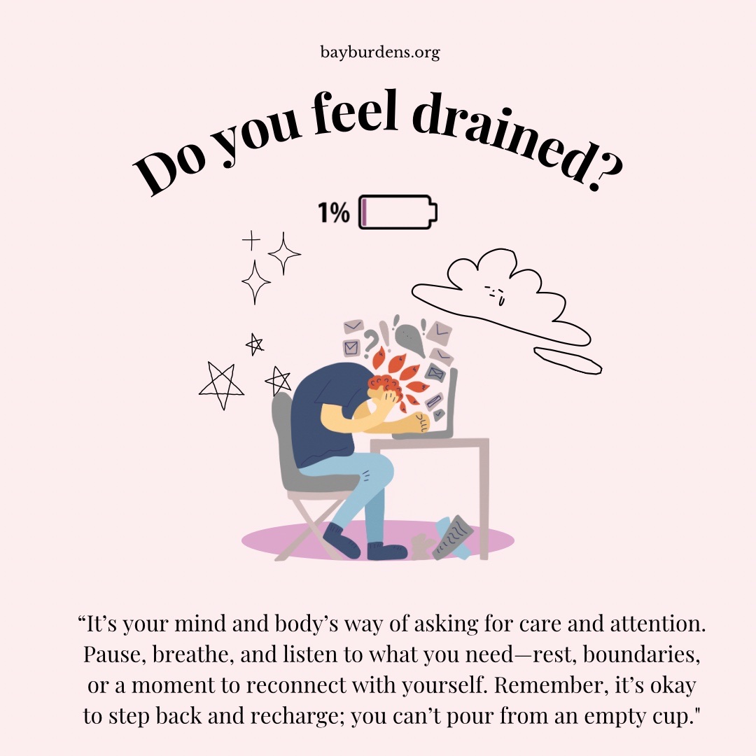 BayBurdens's tweet photo. Feeling drained? Your mind and body are simply asking for a little TLC. Remember, self-care is not selfish, it's essential. 💚 #WellnessWednesday #SelfCare #HealthIsWealth https://t.co/xR0Jow3lQD