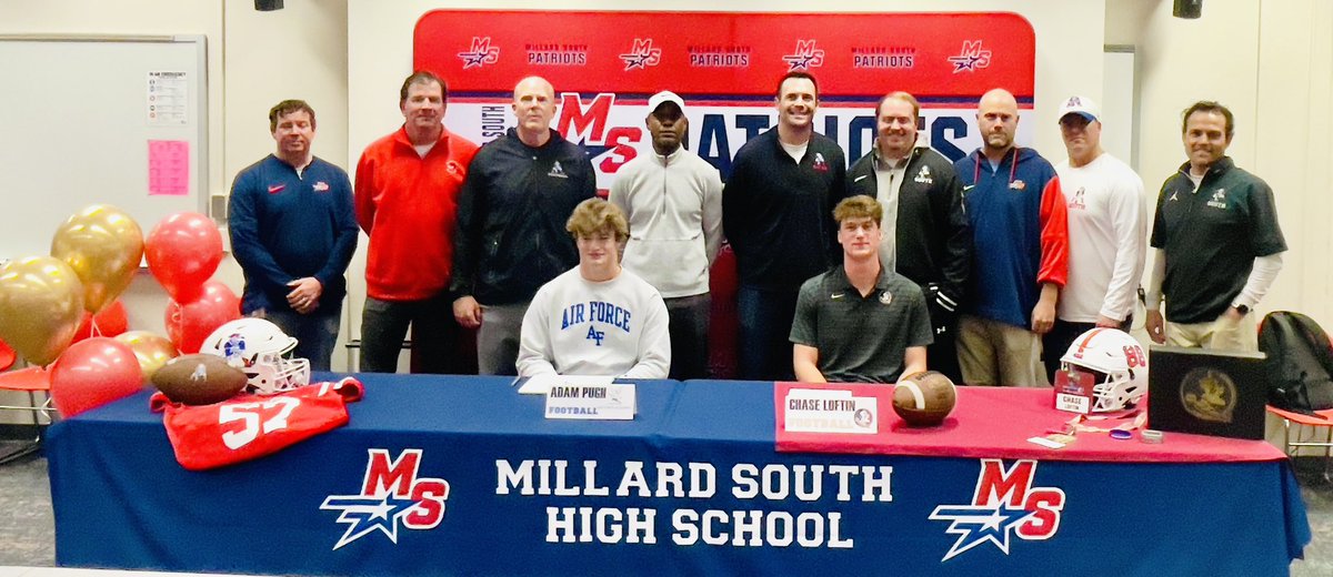 Millard South Activities (@mshsactivities) on Twitter photo Patriot Nation - We had a great day celebrating these two young men today! Congratulations Adam Pugh and Chase Loftin! We are proud of who you are and all you have accomplishments! #MillardSouthFamily <a href="/MSouthFootball/">Millard South Football</a> Patriot Nation - We had a great day celebrating these two young men today! Congratulations Adam Pugh and Chase Loftin! We are proud of who you are and all you have accomplishments! #MillardSouthFamily <a href="/MSouthFootball/">Millard South Football</a>