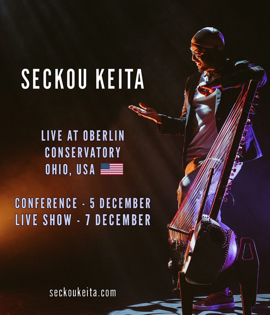 To all my american friends! I am on my way to Cleveland for my one and only 2024 trip and concert there. Really looking forward to this one :)
Info and tickets here 
#OberlinCollege #WeediBraimah

bit.ly/3OED4VK