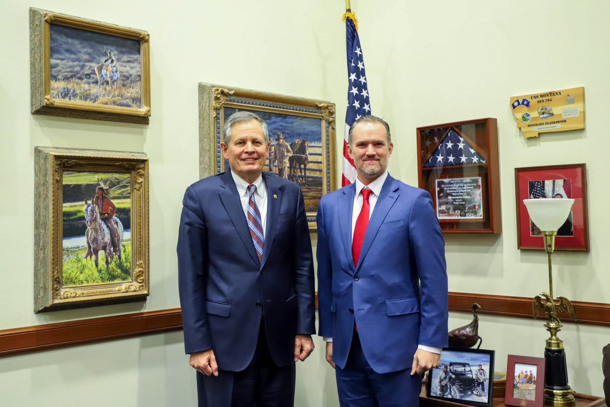 Today I met with Trump's nominee for U.S. Trade Representative, Jamieson Greer.

For a state like MT, fair access to foreign markets is essential, and I look forward to working with the new Admin to level the playing field for our farmers, ranchers, small businesses &amp; families.