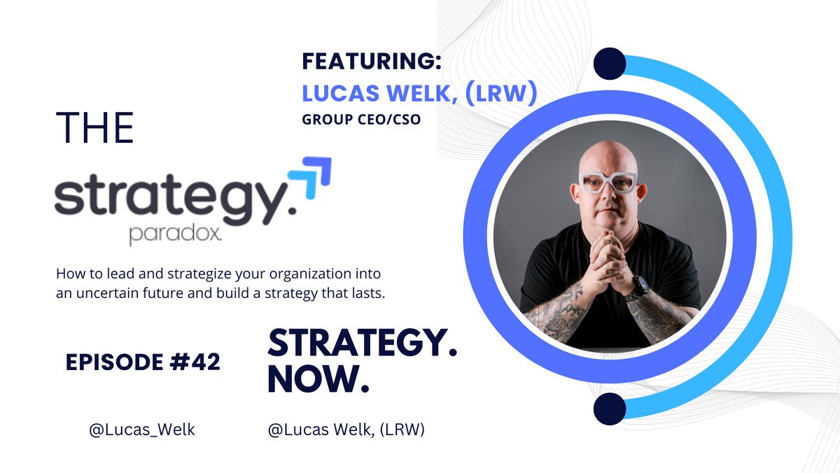 DisruptToLead's tweet photo. 💡Strategy. Now.

Strategy can no longer be something we plan for the future. It must be something we execute in the present. The world doesn’t wait for anyone and particularly not for your research, not for your long-term goals, and certainly not for your next quarterly earnings https://t.co/rSvWKICgf5