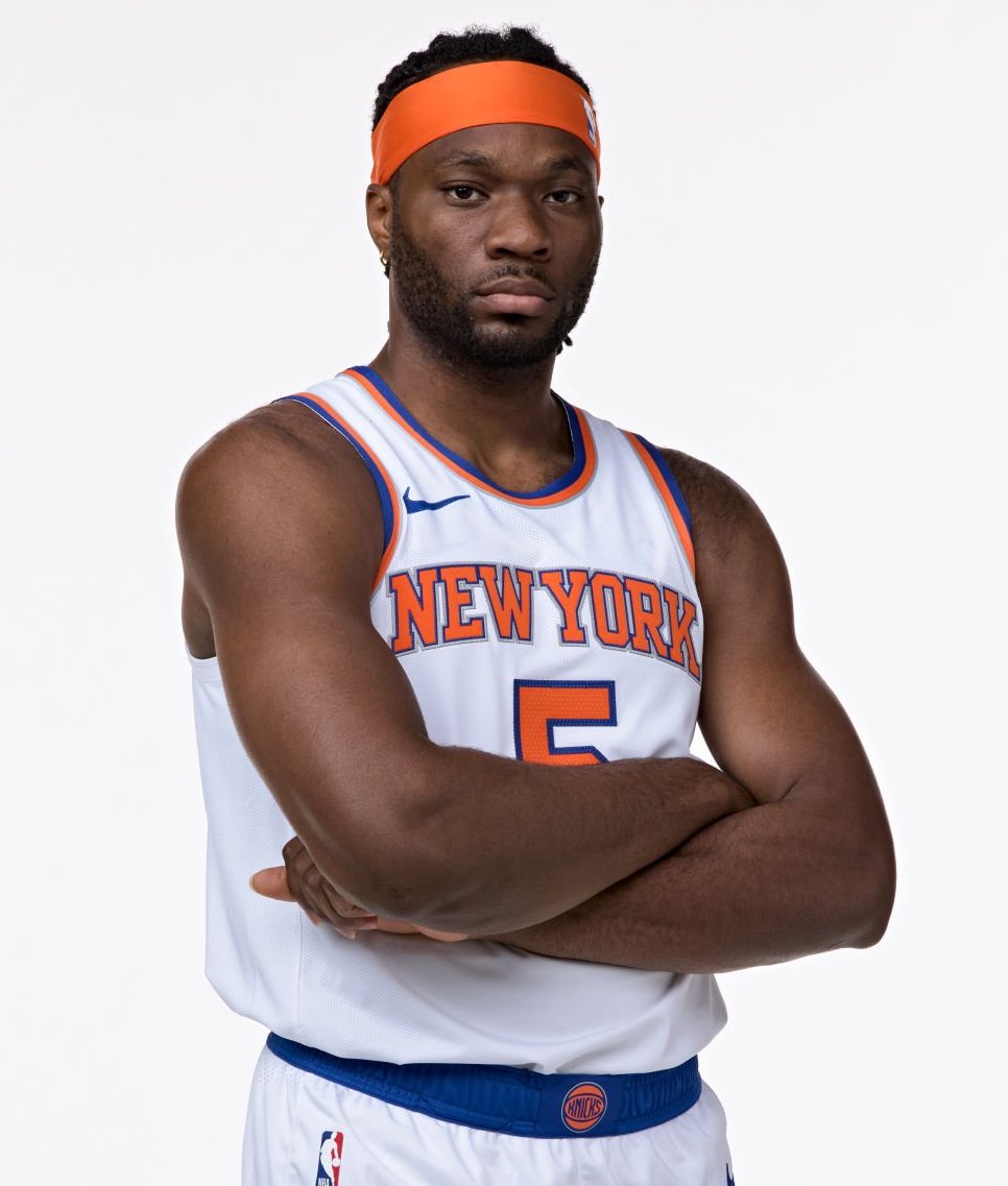 NBA_NewYork's tweet photo. Knicks upgrade Precious Achiuwa to QUESTIONABLE for first time this season (hamstring) https://t.co/4QOaTH5DyD