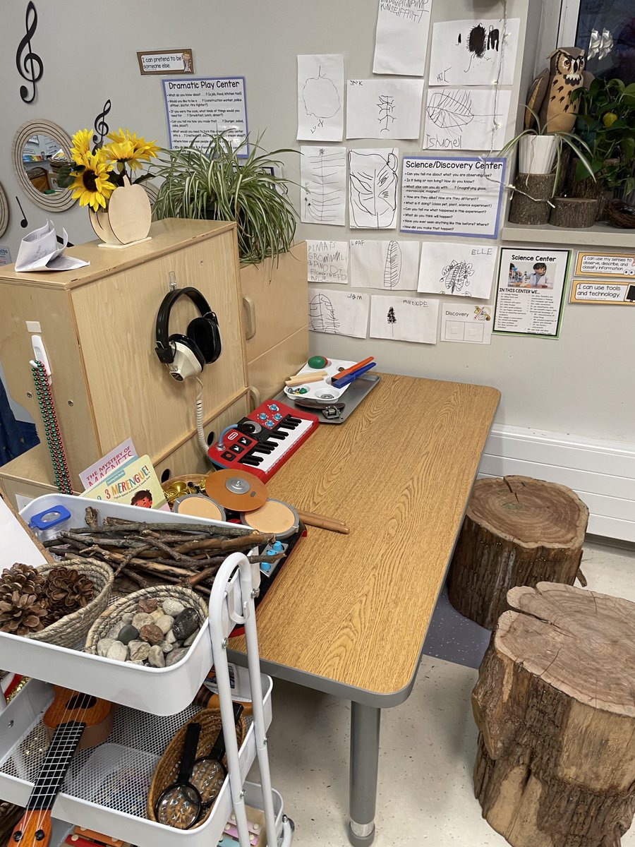 204 is starting a studying on making music! We’re excited to investigate different instruments and ways to make sounds and songs.🎧🎹🎤🎵🎸🥁🪇 Our amazing resident teacher collaborated with our students to create a performance space in dramatic play.