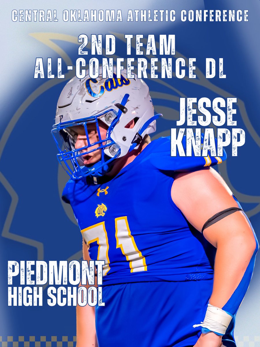 RecruitPiedmont's tweet photo. Congrats to Jesse Knapp who was named 2nd Team All Conference Defensive Line in the COAC!!!! #RecruitPiedmont https://t.co/rIyat1r5QN