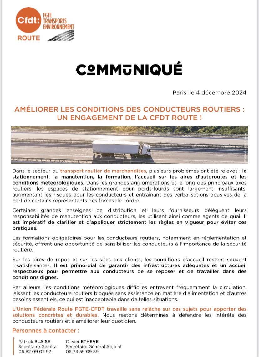 CFDT Transports-Env tweet media