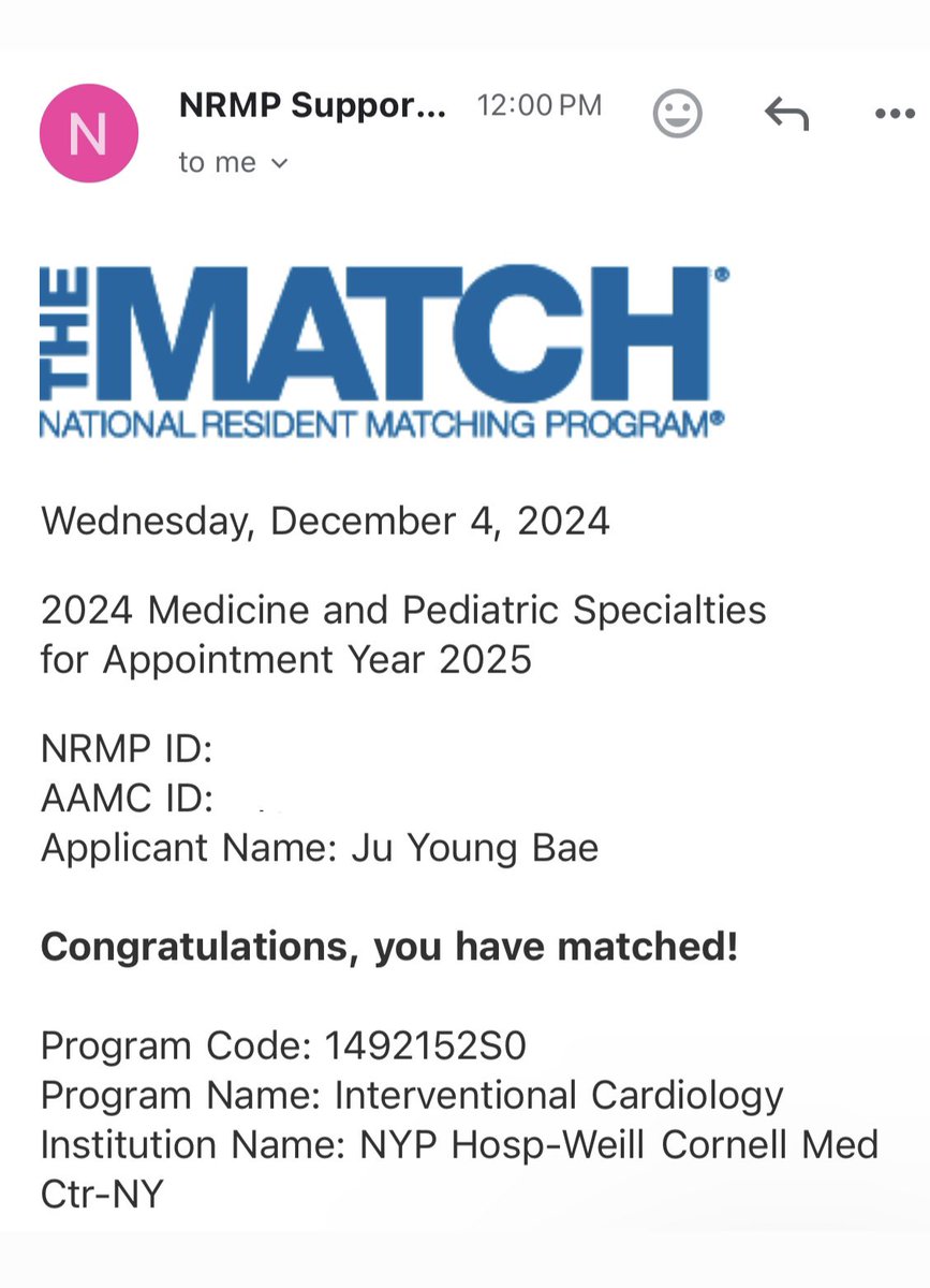 Sally Juyoung Bae M.D. (@sallyjybaemd) on Twitter photo Excited to share that I will be joining <a href="/WCMCardsFellows/">Weill Cornell Cardiology Fellowship</a> as an interventional cardiology fellow!🫀 Extremely grateful for the support from my mentors and friends throughout this journey. #ERAS2025 #SCAI #CardiologyFellowship #WIC #NRMP Excited to share that I will be joining <a href="/WCMCardsFellows/">Weill Cornell Cardiology Fellowship</a> as an interventional cardiology fellow!🫀 Extremely grateful for the support from my mentors and friends throughout this journey. #ERAS2025 #SCAI #CardiologyFellowship #WIC #NRMP