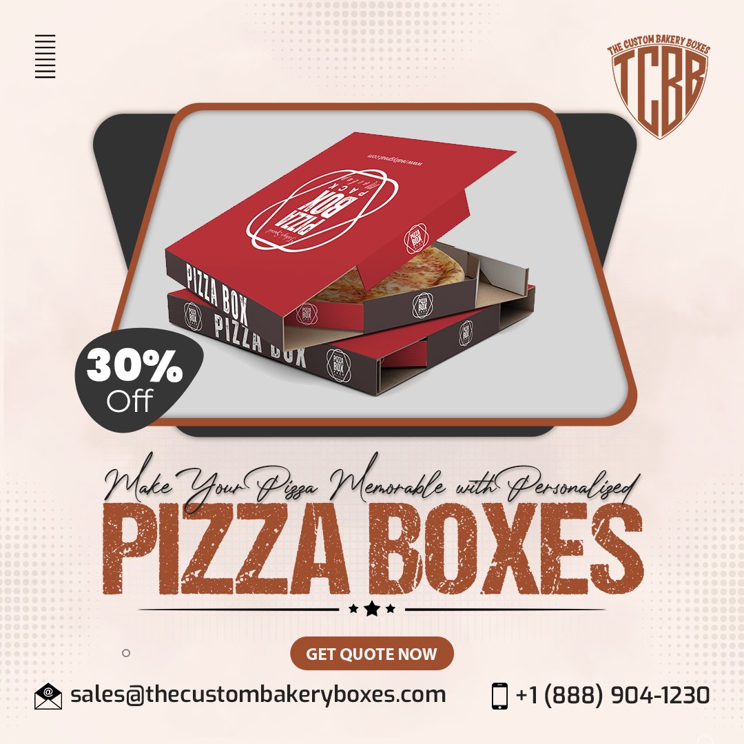 custombakerybox's tweet image. 𝗠𝗮𝗸𝗲 𝗬𝗼𝘂𝗿 𝗣𝗶𝘇𝘇𝗮 𝗠𝗲𝗺𝗼𝗿𝗮𝗯𝗹𝗲 𝘄𝗶𝘁𝗵 𝗣𝗲𝗿𝘀𝗼𝗻𝗮𝗹𝗶𝘇𝗲𝗱 𝗣𝗶𝘇𝘇𝗮 𝗕𝗼𝘅𝗲𝘀
Explore more:  thecustombakeryboxes.com/product/custom…
Email us at: sales@thecustombakeryboxes.com  
 Call us at:+1 (888) 904-1230
#PersonalizedPizzaBoxes #PizzaPackaging