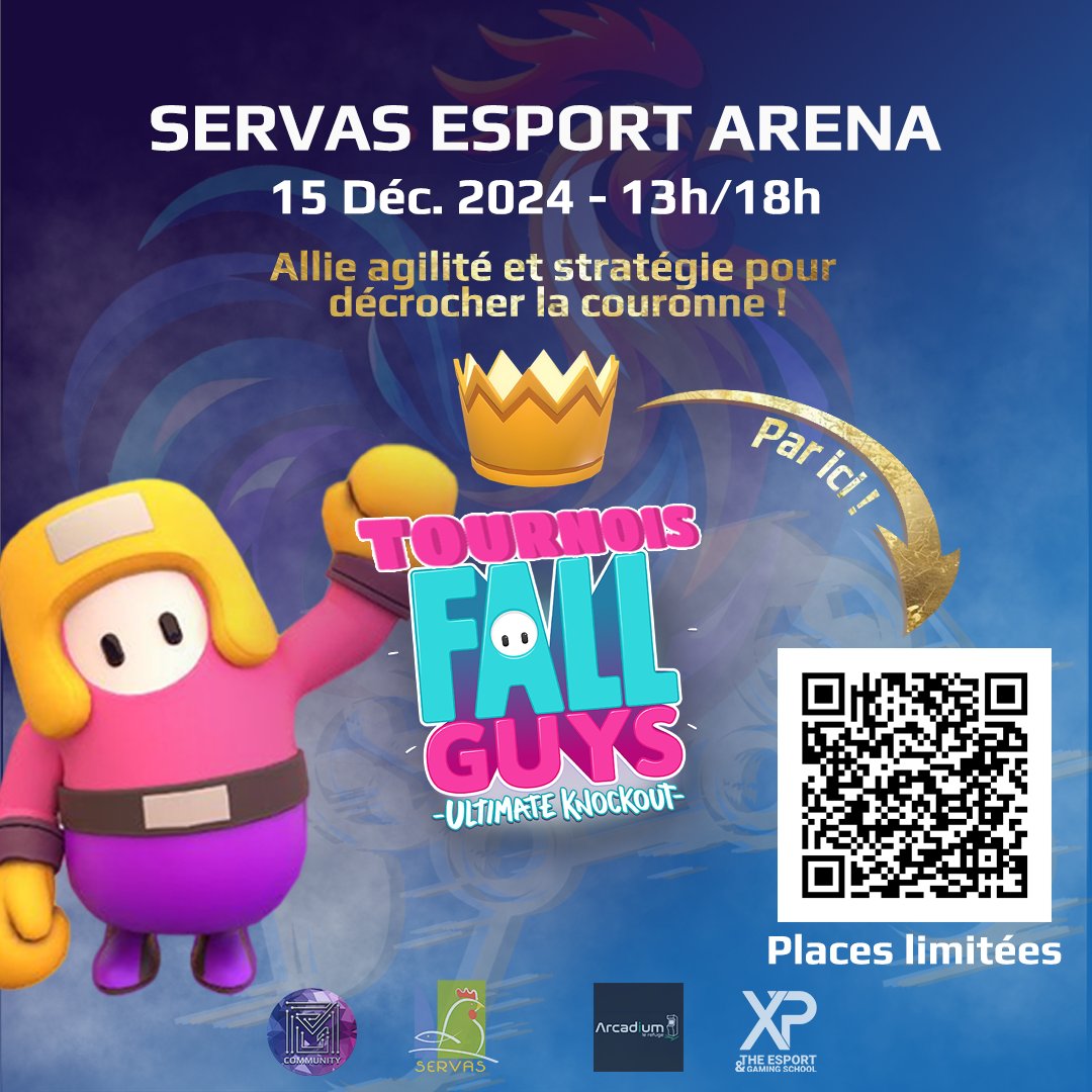 FMGCommunity's tweet image. 🎉 Prêt à sauter, glisser et conquérir ? 🤩

Rejoins le fun et l’intensité du tournoi Fall Guys à THE SEA !
 👑

📅 15 décembre 2024
📍 Salle des Fêtes de Servas (01)
🔗 Infos &amp;amp; inscriptions : fb.me/e/6UVD579wn

#FallGuys #Esport #THESEA