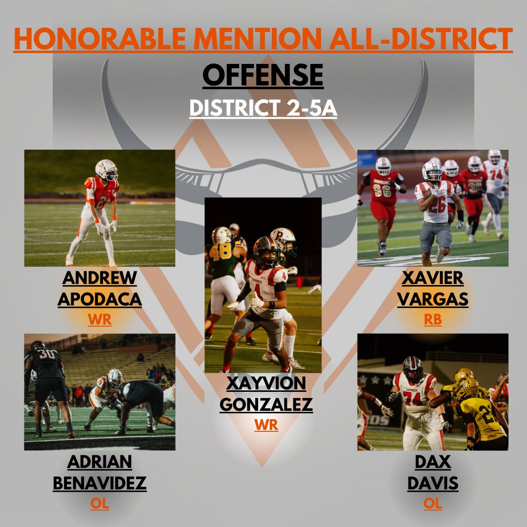 CRockHorns's tweet image. Congratulations to these men for being voted for 2024 All-District Selections! We are very proud of them! #CROCK #ROCKSTRONG @CaprockHigh_TX