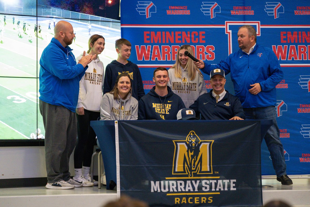 hcsports (@hcsports) on Twitter photo Eminence senior Blaze Berry signed with Murray State University today to continue his academic and football career.
<a href="/EminenceFball/">Eminence Warriors Football</a> Eminence senior Blaze Berry signed with Murray State University today to continue his academic and football career.
<a href="/EminenceFball/">Eminence Warriors Football</a>