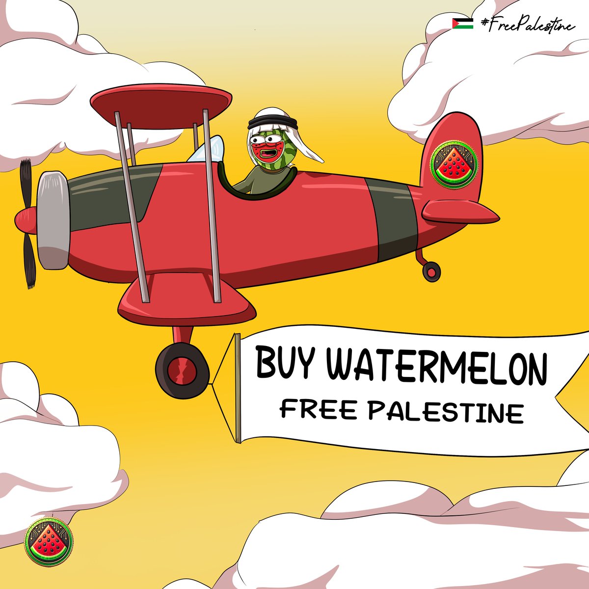 WTMLBNB's tweet photo. โ๏ธ Flying high with a mission!
Our Watermelon mascot is taking to the skies with a bold message: โBuy Watermelon, Free Palestine!โ ๐๏ธ๐
#Cryptocommunity #Crypto #Watermelon #WTML #Humanitarian
Voir la traduction https://t.co/csKDifpOUO