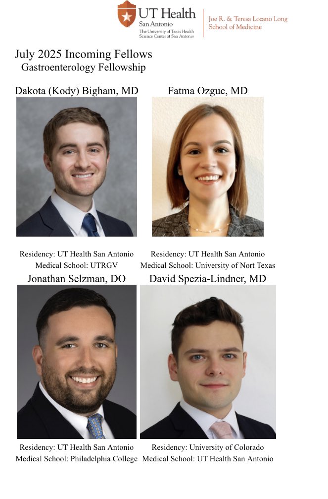 UT Health Gastroenterology (@uthealthgastro) on Twitter photo Proud to announce our next fantastic GI fellowship class starting in July 2025! A big congratulations to the soon to be GI fellows and welcome to the <a href="/UTHealthGastro/">UT Health Gastroenterology</a> family! Proud to announce our next fantastic GI fellowship class starting in July 2025! A big congratulations to the soon to be GI fellows and welcome to the <a href="/UTHealthGastro/">UT Health Gastroenterology</a> family!