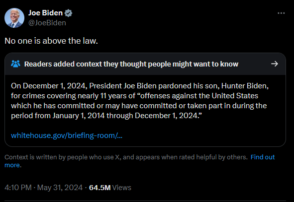 dcfairbank's tweet photo. @jimmy_dore @miserablelib @kurtmetzger @MikeMacRaeMike Hunter Pardoned: A Display of Liberal Hypocrisy https://t.co/ASG2oaIUnb @Birrion #HunterBidenPardon #BidenCrimeBill #AfricanAmericanMen #MarijuanaConvictions #CrackCocaine #PowderCocaine #SentencingDisparity #MassIncarceration #ThreeStrikes #MandatoryMinimums #NoOneIsAboveTheLaw https://t.co/WAAg9q79Bs