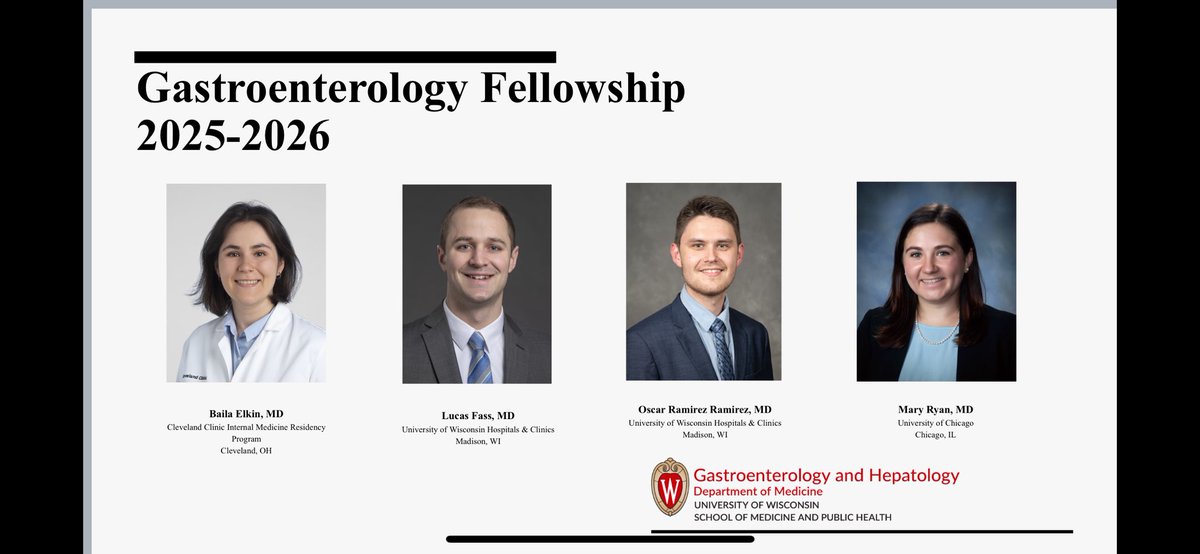Congratulations and welcome to the incoming UW GI fellows