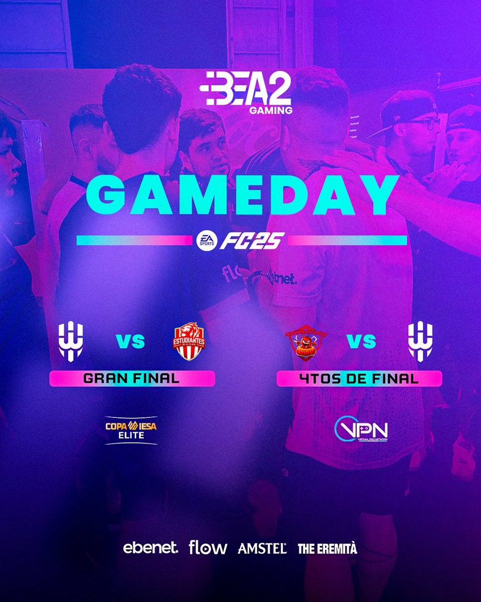EBEA2 (@ebea2gg) on Twitter photo ¡Doble desafío! 🎮
#EAFC25 | Hoy jugamos la Gran Final de la Copa Elite en <a href="/IESAFIFAar/">IESA Argentina</a> vs. <a href="/Edelpgaming/">Estudiantes Gaming</a> y los Cuartos de Final por <a href="/vpn_argentina/">VPN Argentina</a> vs. <a href="/4bdomifl4nes/">4BDOMIFL4NES_eSp</a>. 
Dos campeonatos, un solo objetivo: seguir haciendo historia. 💪🏆
¡𝒱𝒶𝓂𝑜𝓈 𝓂á𝓈 𝒶𝓁𝓁á 𝒹𝑒𝓁 𝒿𝓊𝑒𝑔𝑜! ¡Doble desafío! 🎮
#EAFC25 | Hoy jugamos la Gran Final de la Copa Elite en <a href="/IESAFIFAar/">IESA Argentina</a> vs. <a href="/Edelpgaming/">Estudiantes Gaming</a> y los Cuartos de Final por <a href="/vpn_argentina/">VPN Argentina</a> vs. <a href="/4bdomifl4nes/">4BDOMIFL4NES_eSp</a>. 
Dos campeonatos, un solo objetivo: seguir haciendo historia. 💪🏆
¡𝒱𝒶𝓂𝑜𝓈 𝓂á𝓈 𝒶𝓁𝓁á 𝒹𝑒𝓁 𝒿𝓊𝑒𝑔𝑜!