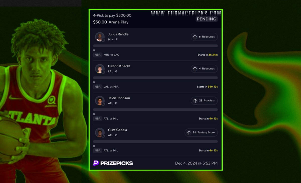 Furnacepicks's tweet photo. 💰$100 to One Person who Likes and Retweets if We Cash💰

Run it up if we want a 25x!! Board is mid tbh. 200 likes we run it away 😈 https://t.co/54SWGD8iuP