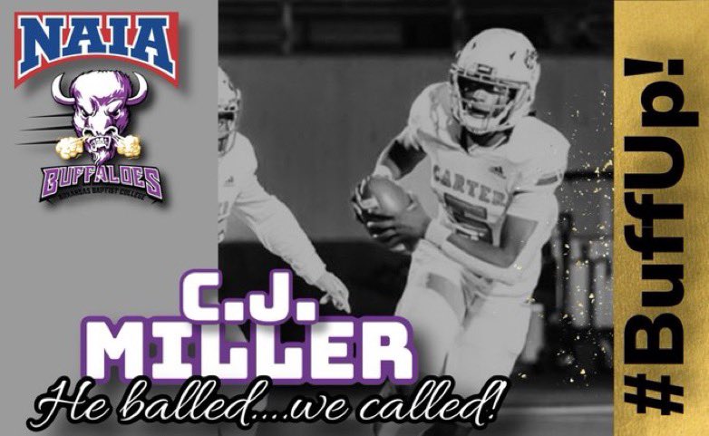 CJ Miller (@thecjmiller5) on Twitter photo #AGTG IM EXTREMELY BLESSED TO ANNOUNCE I HAVE RECIEVED MY SECOND OFFER FROM ARKANSAS BAPTIST COLLEGE‼️
<a href="/DALLASCARTERFB/">DALLAS CARTER FOOTBALL</a> <a href="/Recruit1819/">The Real CarterFb</a> <a href="/CoachDreCollins/">Deandrae R Collins</a> <a href="/CarterBoy1617/">Swaggy Hollywood of O.T.C Media</a> <a href="/CoachSGI/">Spencer Gilbert</a> <a href="/gogetitoffense/">Lee Jackson, MAA, RAA</a> <a href="/coachbailey_abc/">Ashdone Bailey</a> #AGTG IM EXTREMELY BLESSED TO ANNOUNCE I HAVE RECIEVED MY SECOND OFFER FROM ARKANSAS BAPTIST COLLEGE‼️
<a href="/DALLASCARTERFB/">DALLAS CARTER FOOTBALL</a> <a href="/Recruit1819/">The Real CarterFb</a> <a href="/CoachDreCollins/">Deandrae R Collins</a> <a href="/CarterBoy1617/">Swaggy Hollywood of O.T.C Media</a> <a href="/CoachSGI/">Spencer Gilbert</a> <a href="/gogetitoffense/">Lee Jackson, MAA, RAA</a> <a href="/coachbailey_abc/">Ashdone Bailey</a>