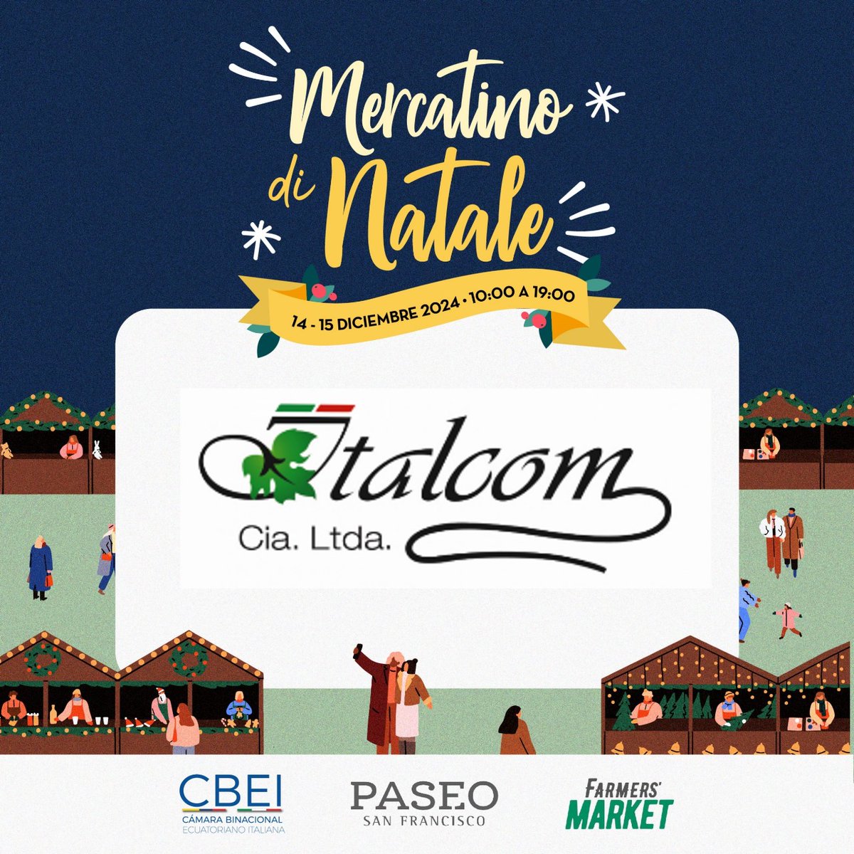 ecuaitalia's tweet photo. Delicatessen, quesos 🧀, vinos 🍷, prosciutos🍖, aceite de oliva 🫒, aceto balsámico y mas productos italianos 🇮🇹 premium para un obsequio especial, encuéntralos en el #MERCATINOdiNATALE 🎄organizado por la @ecuaitalia #CBEI 🇮🇹en conjunto con sus asociados, gracias a #ITALCOM, pionero en Ecuador en la importación de productos italianos
Regalos🎁, música🎷, comida🍦, todo para tu presente navideño 🌟
🗓️Este 14-15 de Diciembre
🕘10h00 - 19h00
✅Paseo San Francisco Cumbayá