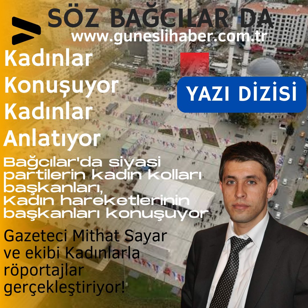 Söz Bağcılar'da 

Gazeteci <a href="/MithatSayar/">Mithat Sayar</a> ve ekibi Söz Bağcılar'da diyerek hem görsel hem yazılı 4 farklı yazı dizisine başlıyor 

Bizi izlemeye devam edin 

guneslihaber.com.tr <a href="/abdullahozdemir/">Abdullah Özdemir</a> <a href="/abdullahucgun33/">Abdullah Uçgun</a> <a href="/onuryesilmhp/">Onur YEŞİL #MHP</a> <a href="/rustemtuysuz/">Rüstem Tüysüz</a> <a href="/canersalma/">Caner SALMA</a> <a href="/erdem_berkcan/">ERDEM BERKCAN</a>
