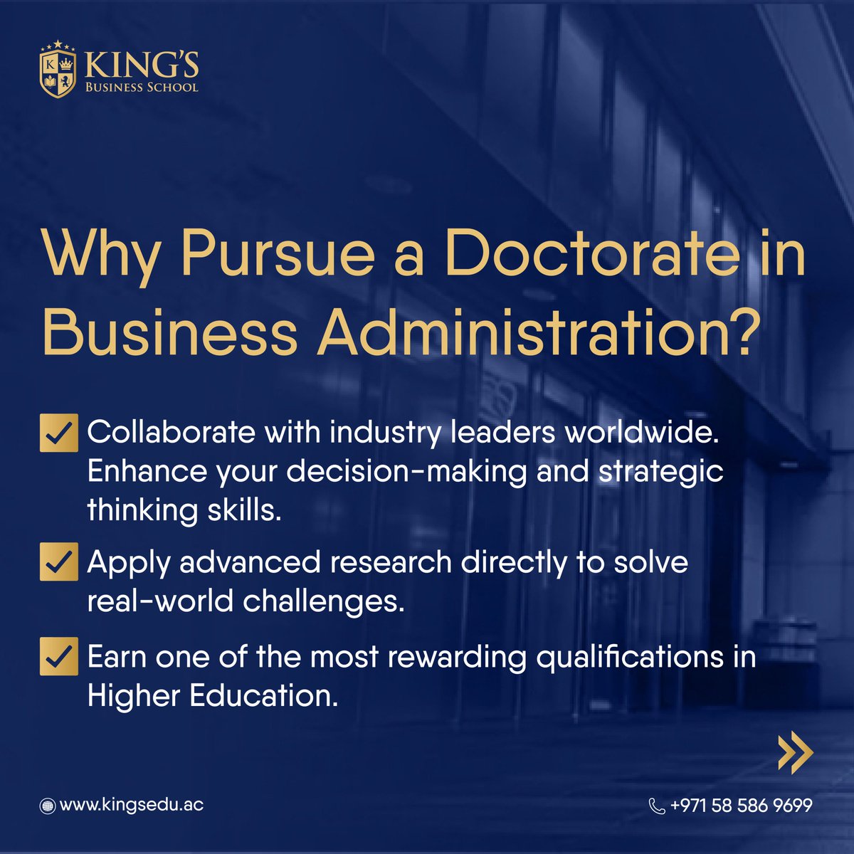KingsEduUAE's tweet image. ๐ Join King's Business School and make meaningful connections that transform your career.
Contact us today. +971 58 586 9699
#DBA #DBAProgram #kingsbusinessschool #studyabroad
