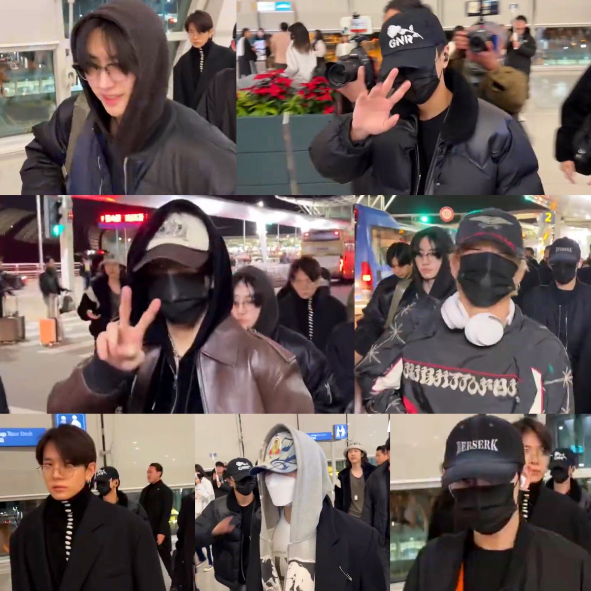 philconcerts's tweet photo. ENHYPEN at the Incheon Airport earlier today on the way to the Philippines for tomorrow’s #DES7INED_ENHYPEN_with_DUNKINPH Fun Meet at The Big Dome ✈️

Screengraba from StarNews and Dispatch https://t.co/62z1XbG9JG