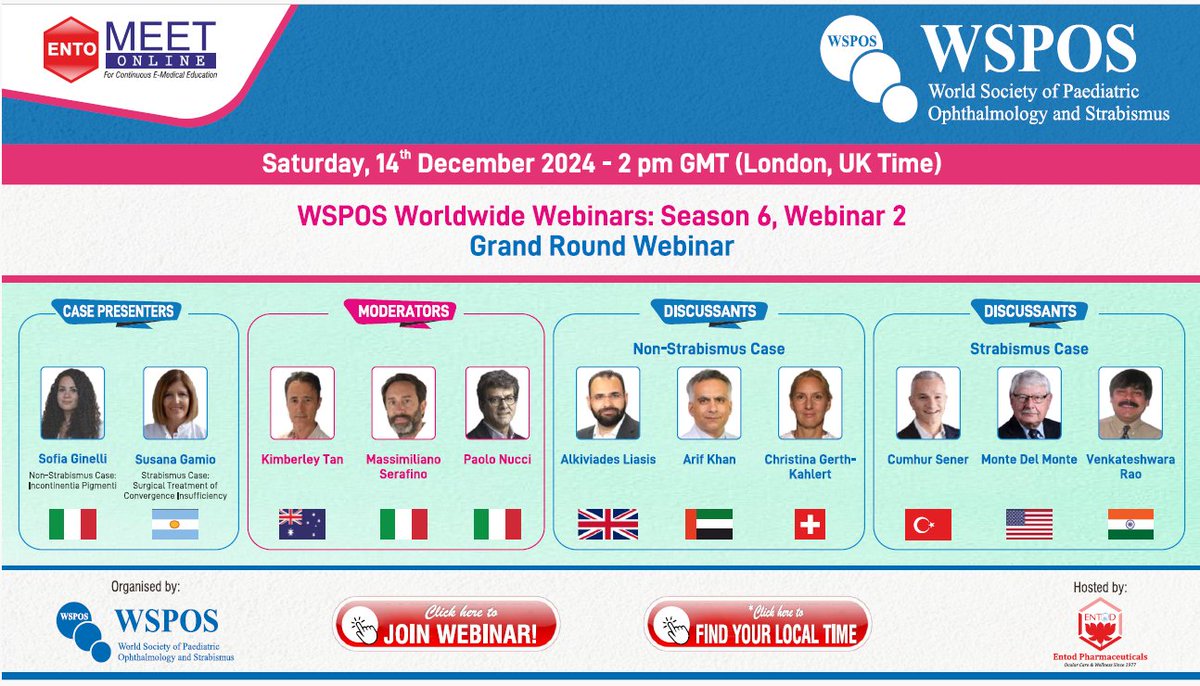 WSPOS's tweet image. 🎉 Mark your calendars for Saturday, December 14th, 2024, because #WSPOS WorldWide Webinars is bringing you an unmissable Grand Rounds Webinar.
🕑 Join us at 14:00(GMT) for insightful discussions of two epic cases -  LIVE on the WSPOS YouTube Channel.
🔔bit.ly/3CZQn0w