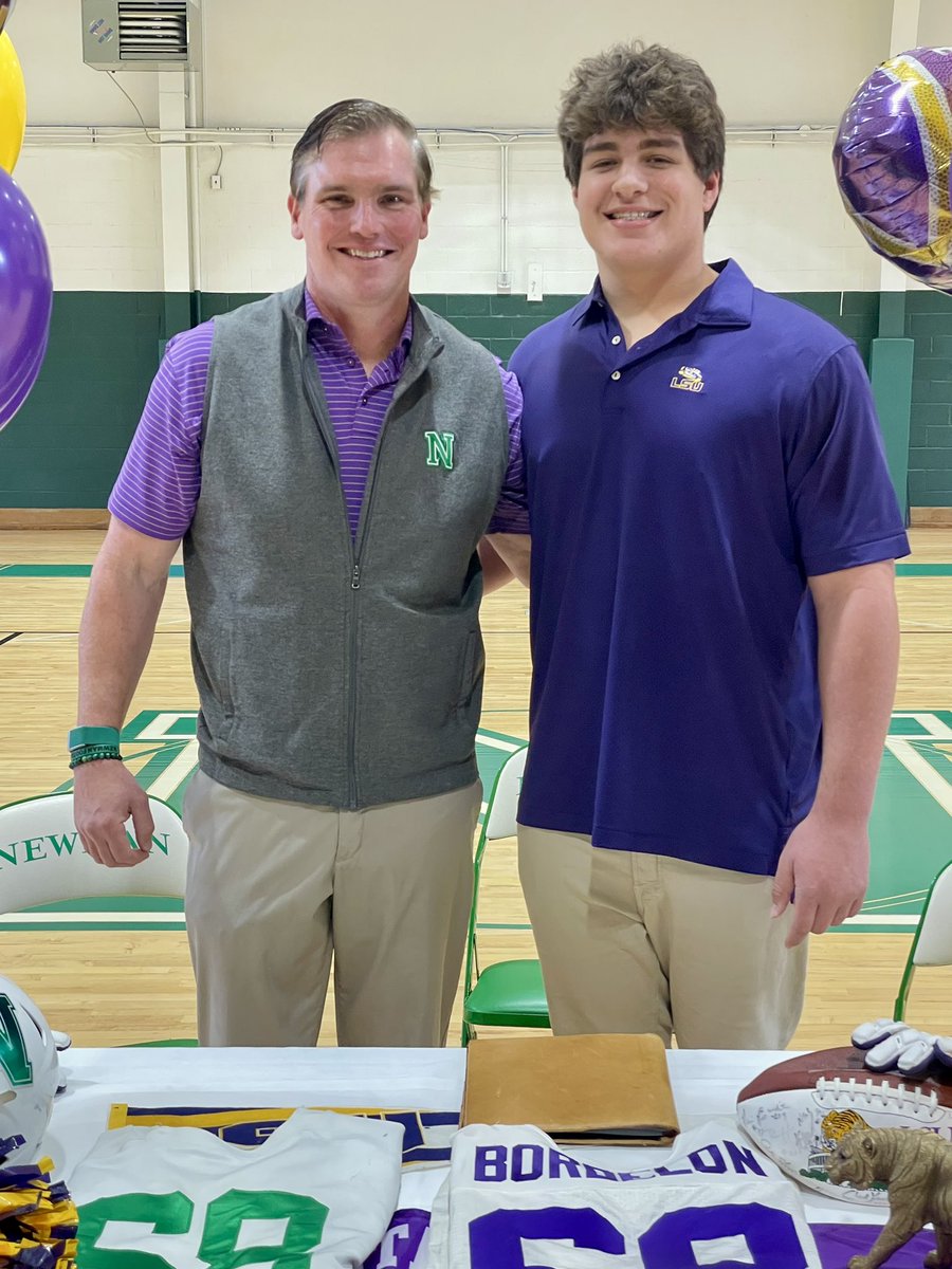 Congratulations to our Senior Captain and 4 year starter Brett Bordelon who will join his brother Bo on the LSU offensive line next season. Our school and program is so proud of you !  Thank you for all your hard work and dedication! You were a true blessing to coach 68!