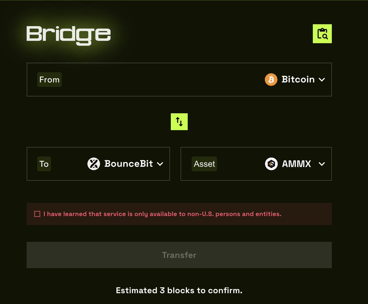 bridge BRC20 $AMMX from bitcoin to BB/ETH

app.multibit.exchange/bridge