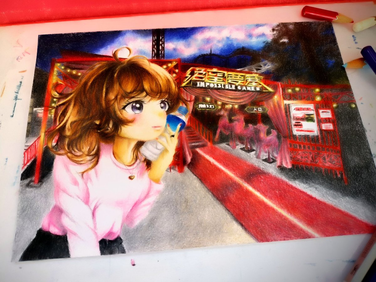 Asukacoolworld's tweet photo. #絶望要塞 の色鉛筆イラスト
✎夜の絶望要塞入り口をイメージ🌌
#色鉛筆イラスト
 #イラスト好きさんと繋がりたい
#絵描きさんと繋がりたい https://t.co/vKGZs1ztxO