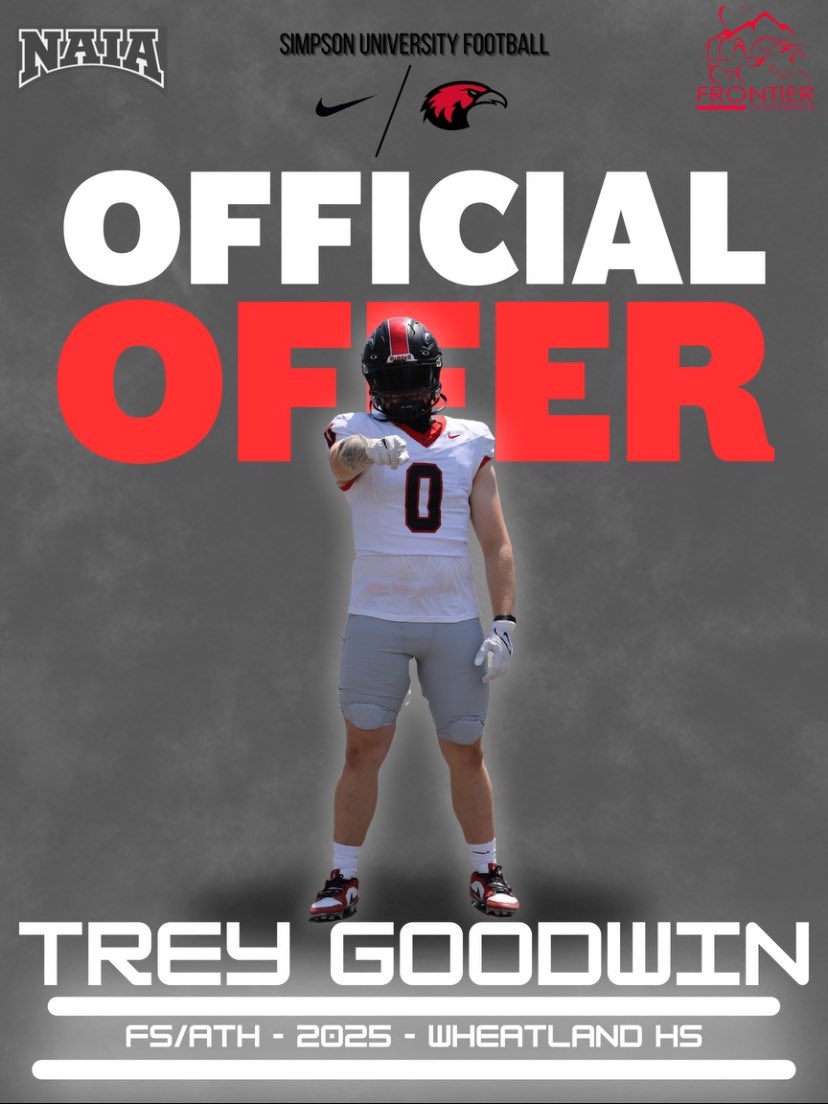 I am blessed to say I have received my first offer to play at Simpson University. A huge thank you to <a href="/CoachG_Simpson/">Garrett Sandow</a>, <a href="/earl_manion/">Coach Manion</a>, and <a href="/coachfatten/">Andy Fatten</a>