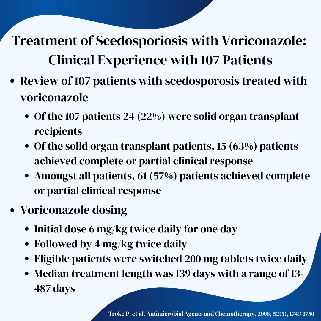 The fungus is among us! 🍄 In this week's #traineetakeover, Liam Furlong, PharmD provides an overview of donor derived scedosporium infections. Do your center's prophylaxis regimens cover scedosporium? 🗣  #accp #txprn #txpID
