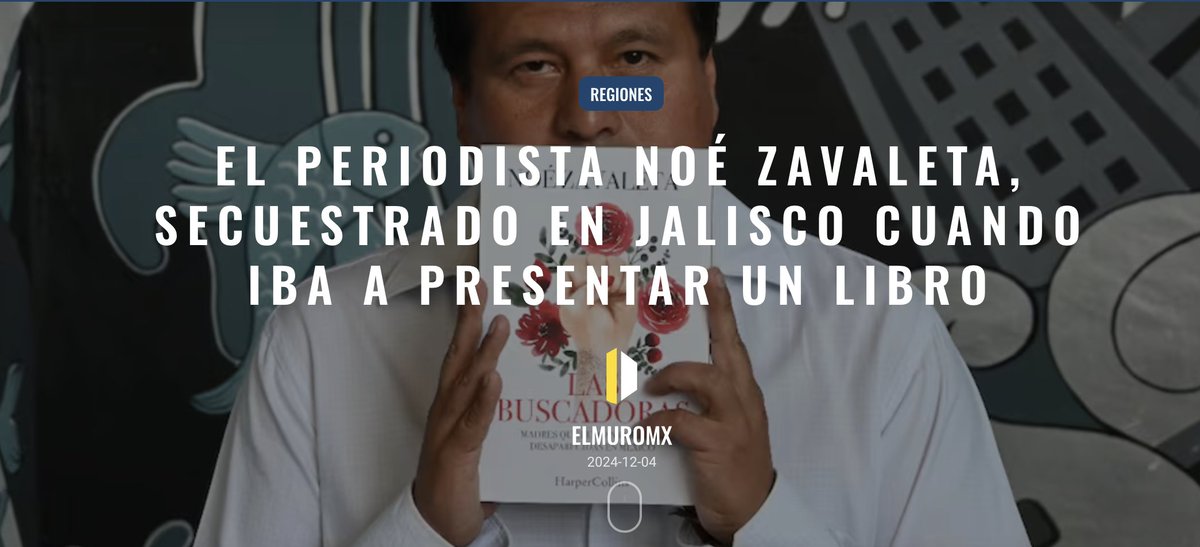 el_muromx's tweet photo. #PeriodismoEnRiesgo|
💰🔐El reportero ha sido liberado después de estar unas horas retenido  por un #grupoarmado. “Todo indica que gente del #CJNG lo confundió”, ha  señalado su #colega, el comunicador Ricardo Ravelo.

✏️Beatriz Guillén/ 
https://t.co/tHeNmg598l🌐 https://t.co/3Zfcs0Efs1
