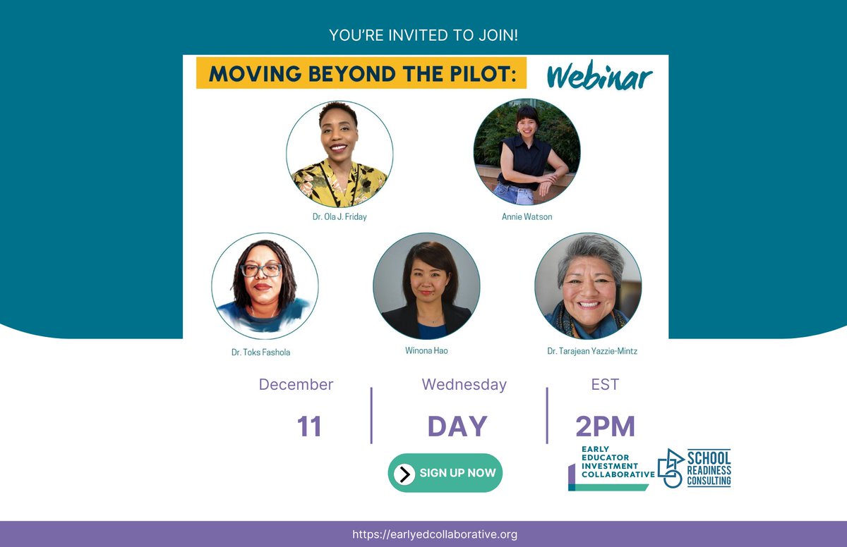 🚨 Save the Date! 🚨
Join us on Dec 11th at 2 PM EST for our Moving Beyond the Pilot webinar!  We'll dive into the transformative impact of the Transforming Lead Teacher Preparation Programs Through Multi-Partner Innovation Grant. 
👉Register here: bit.ly/3CKEzzb