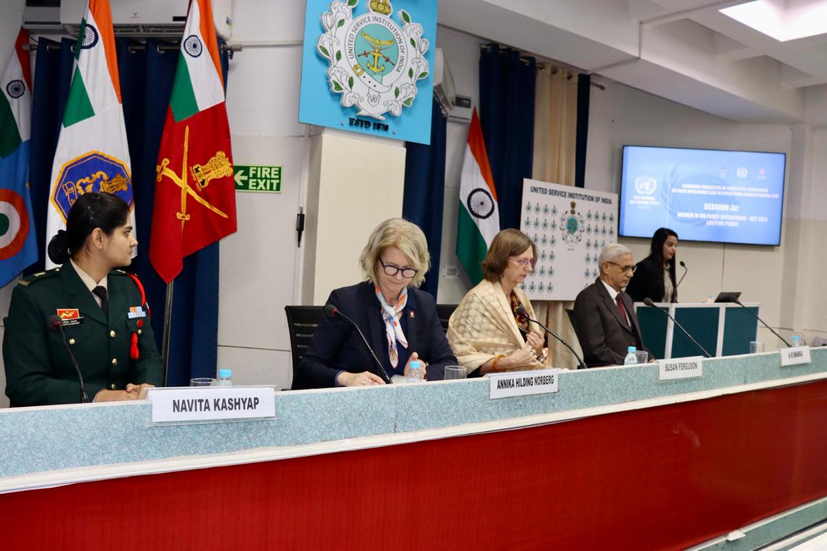 KonarkCorps's tweet image. 'Serving For Peace'
Maj Navita Kashyap of #KonarkTuskers was invited at USI Annual Forum, #NewDelhi to deliver a talk on Field Experiences of Women Peacekeepers. She was part of a panel that was chaired by Ms Susan Ferguson, Country Representative, UN Women #India.
@IaSouthern