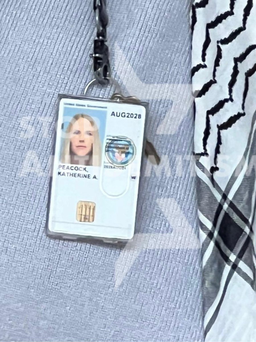 StopAntisemitism has received multiple complaints about Dr. Katherine Peacock at the New Orleans VA Hospital on South Galvez Street treating veterans while wearing a symbol now tied to violence against Jews and hatred of Americans. 

<a href="/DeptVetAffairs/">Veterans Affairs</a>, how is this acceptable?