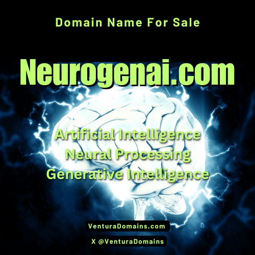 VenturaDomains's tweet photo. NEUROGEN AI  Domain Name For Sale!
https://t.co/MfZHCJ32ZY 

#NeurogenAI #Neuralink #ai #neural #domainsales #domainname #DomainForSale #DomainNameForSale #startup #brand #generativeai #intelligence #neuro #neurology #brain #mind https://t.co/rhWFBPDqbS