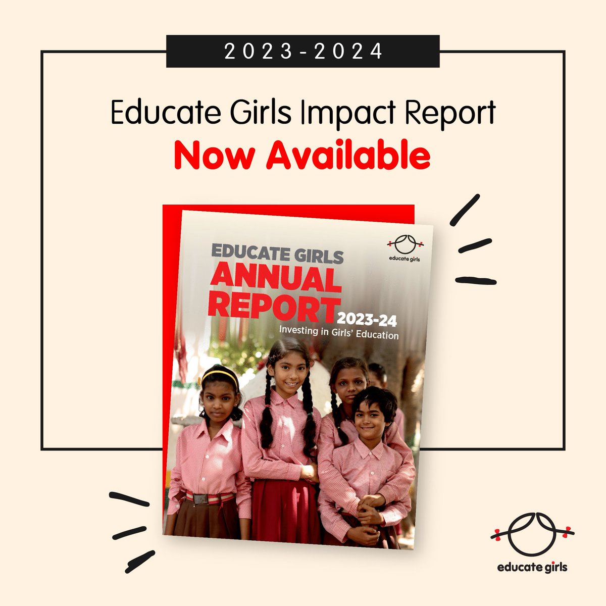 Empowering girls, transforming futures. Check out our latest Annual Report to see the incredible impact we've made together. 

View the report: bit.ly/educate-girls-…

#EducateGirls #EmpoweringGirls #EducationForAll #AnnualReport