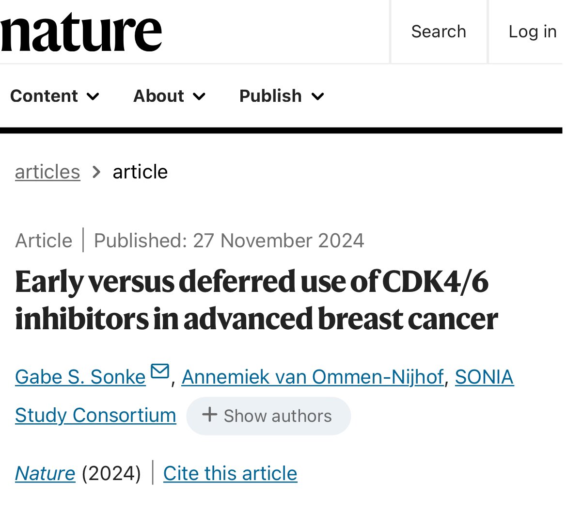 Paolo Tarantino (@ptarantinomd) on Twitter photo The results of SONIA are out on <a href="/Nature/">nature</a>. 1L use of palbo did not improve PFS over 2L use, but led to more AEs & costs. An evolving treatment landscape challenges its interpretation— yet it shows that sequencing trials are possible. Congrats to the authors! nature.com/articles/s4158… The results of SONIA are out on <a href="/Nature/">nature</a>. 1L use of palbo did not improve PFS over 2L use, but led to more AEs & costs. An evolving treatment landscape challenges its interpretation— yet it shows that sequencing trials are possible. Congrats to the authors! nature.com/articles/s4158…