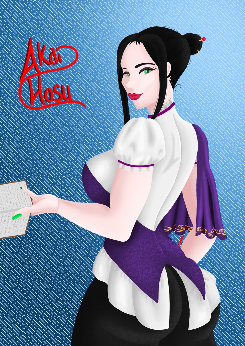 Cynidia's tweet photo. Akai Hosu, the fashionable secretary. https://t.co/TBxEtrI6Sj
