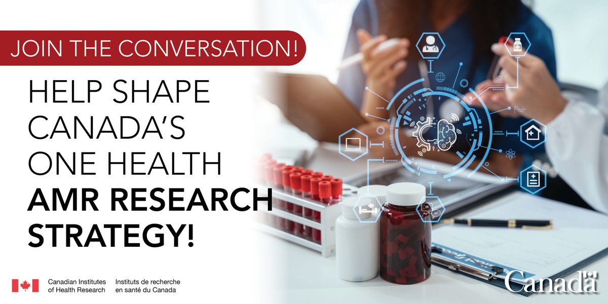 CIHR (@cihr_irsc) on Twitter photo CIHR and <a href="/AAFC_Canada/">AAFC Canada</a>, in partnership with <a href="/GovCanHealth/">Health Canada and PHAC</a> and <a href="/environmentca/">Environment Canada</a>, are developing a National #OneHealth #AMR Research Strategy.
AMR researchers can contribute to this strategy by completing <a href="/shifthealth/">Shift Health</a>’s survey: ShiftHealth.questionpro.ca/OneHealthAMRCa…
#WAAW CIHR and <a href="/AAFC_Canada/">AAFC Canada</a>, in partnership with <a href="/GovCanHealth/">Health Canada and PHAC</a> and <a href="/environmentca/">Environment Canada</a>, are developing a National #OneHealth #AMR Research Strategy.
AMR researchers can contribute to this strategy by completing <a href="/shifthealth/">Shift Health</a>’s survey: ShiftHealth.questionpro.ca/OneHealthAMRCa…
#WAAW