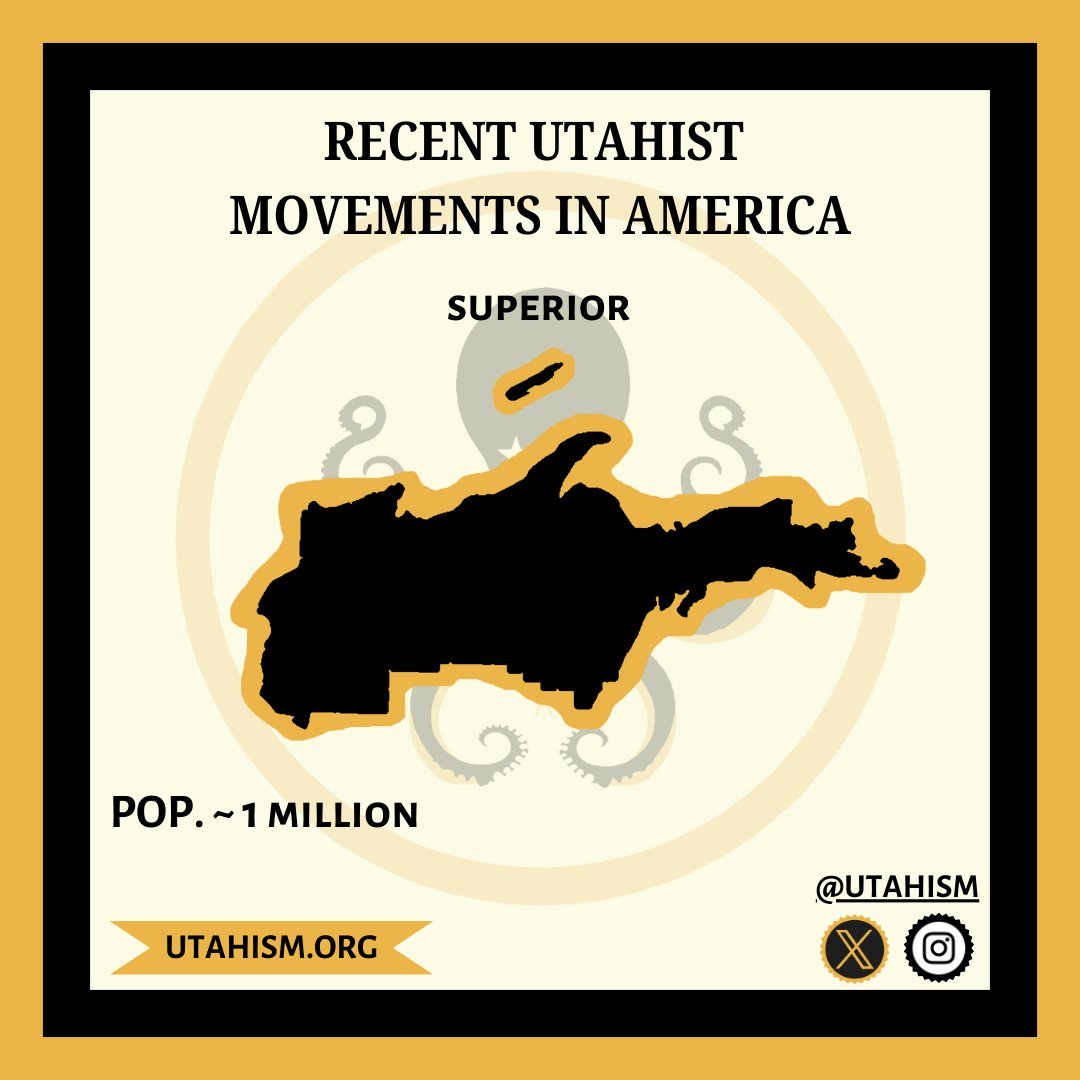 Utahism's tweet photo. The proposed state of Superior or Ontonagon had been considered since the administration of President Jefferson, then having proposed calling it "Sylvania."

Though it has repeatedly sought statehood since then, the last major statehood movement disappeared after 2012. https://t.co/3jedl03AuU
