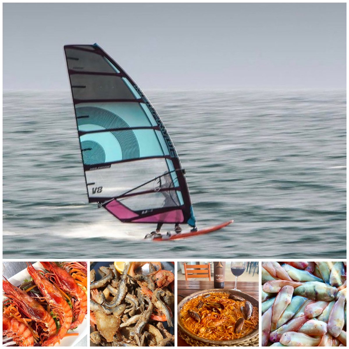 ⛵️🍽️☀️🍹La combinació perfecta! Combinar #esport i #gastronomia en la Base Nàutica de Barcelona és una experiència única. La Base by Farré és el lloc ideal per a recarregar energies després d'un dia actiu.