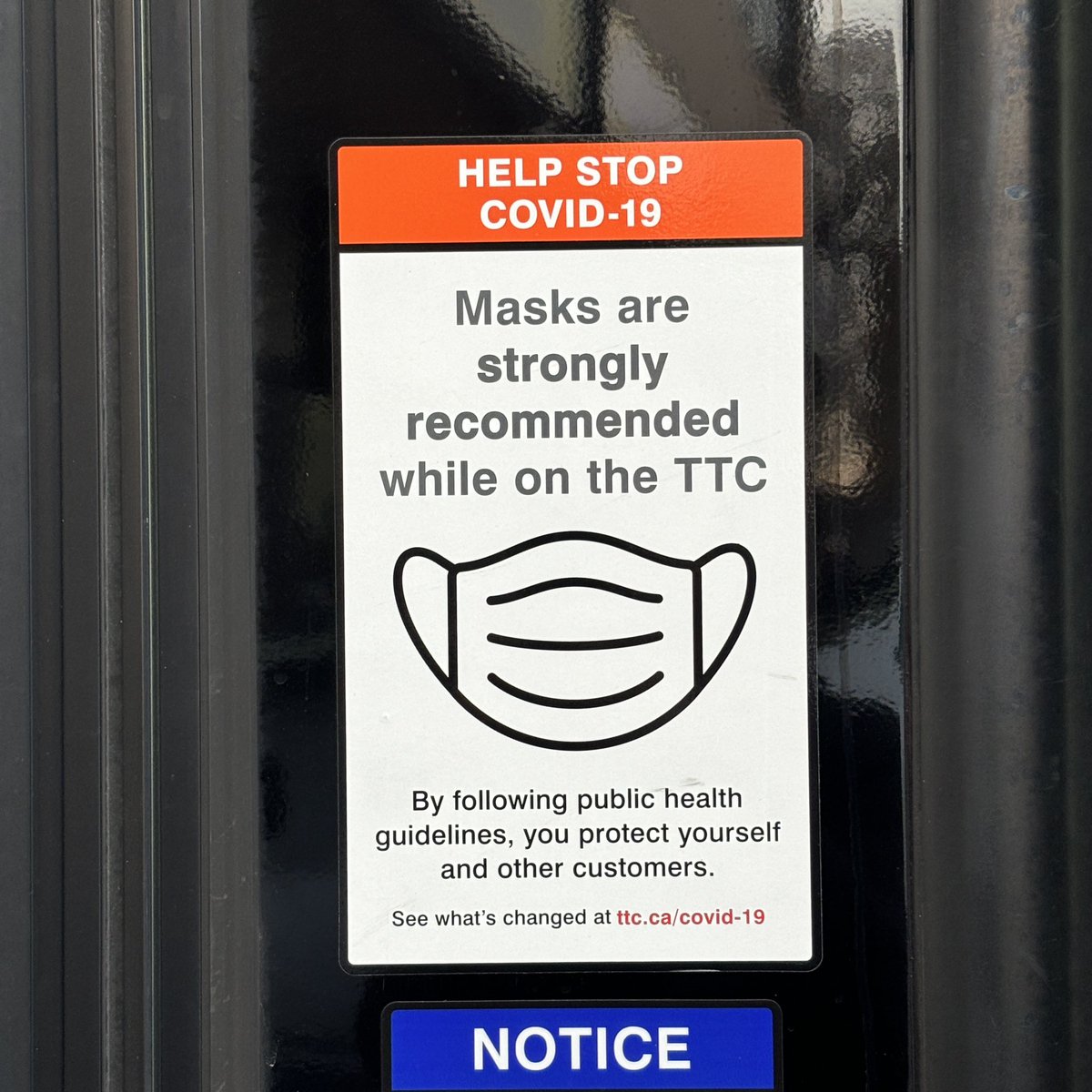 How much longer are you going to be 𝘀𝘁𝗿𝗼𝗻𝗴𝗹𝘆 𝗿𝗲𝗰𝗼𝗺𝗺𝗲𝗻𝗱𝗶𝗻𝗴 mask wearing on public transit, <a href="/TTChelps/">TTC Customer Service</a>?