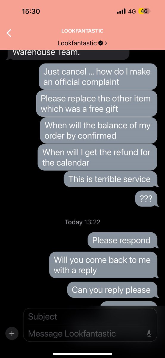dazzlerf75's tweet photo. @lookfantastic … been ignored all day .. no number to call to raise an issue with my first order ..you failed to deliver, products are now out of stock …spent over £200… no refund .. this was for my daughters birthday … I just hope no other customers are treated so badly https://t.co/KFq7sWsqFX