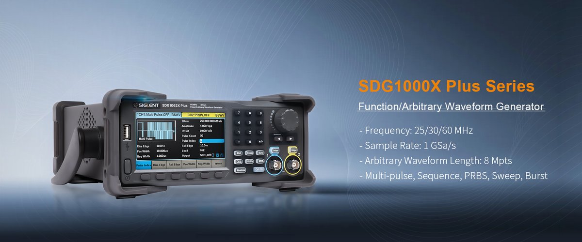 embedded_online's tweet image. Siglent Releases the new SDG1000X Plus Arbitrary #SignalGenerator Series #testandmeasurement #arbitrarywaveformgenerator embedded.com/siglent-releas…