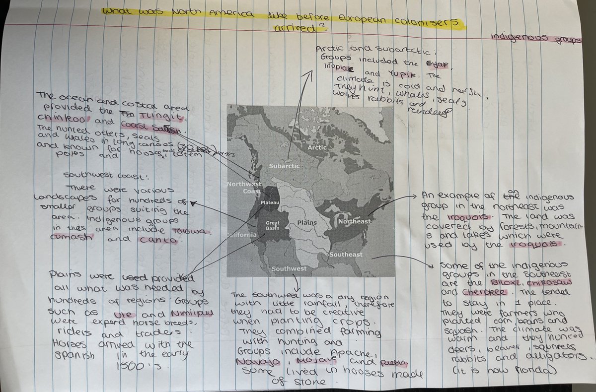MrReeceHistory's tweet photo. Some examples of Year 8 responding to research and inference tasks. 

Impressed with their use of ‘imperialism’, ‘indigenous’ and their knowledge of specific groups. 

The lesson sequencing usually has a lesson on indigenous people followed by a lesson on colonial rule. https://t.co/ouyoNNIXEP